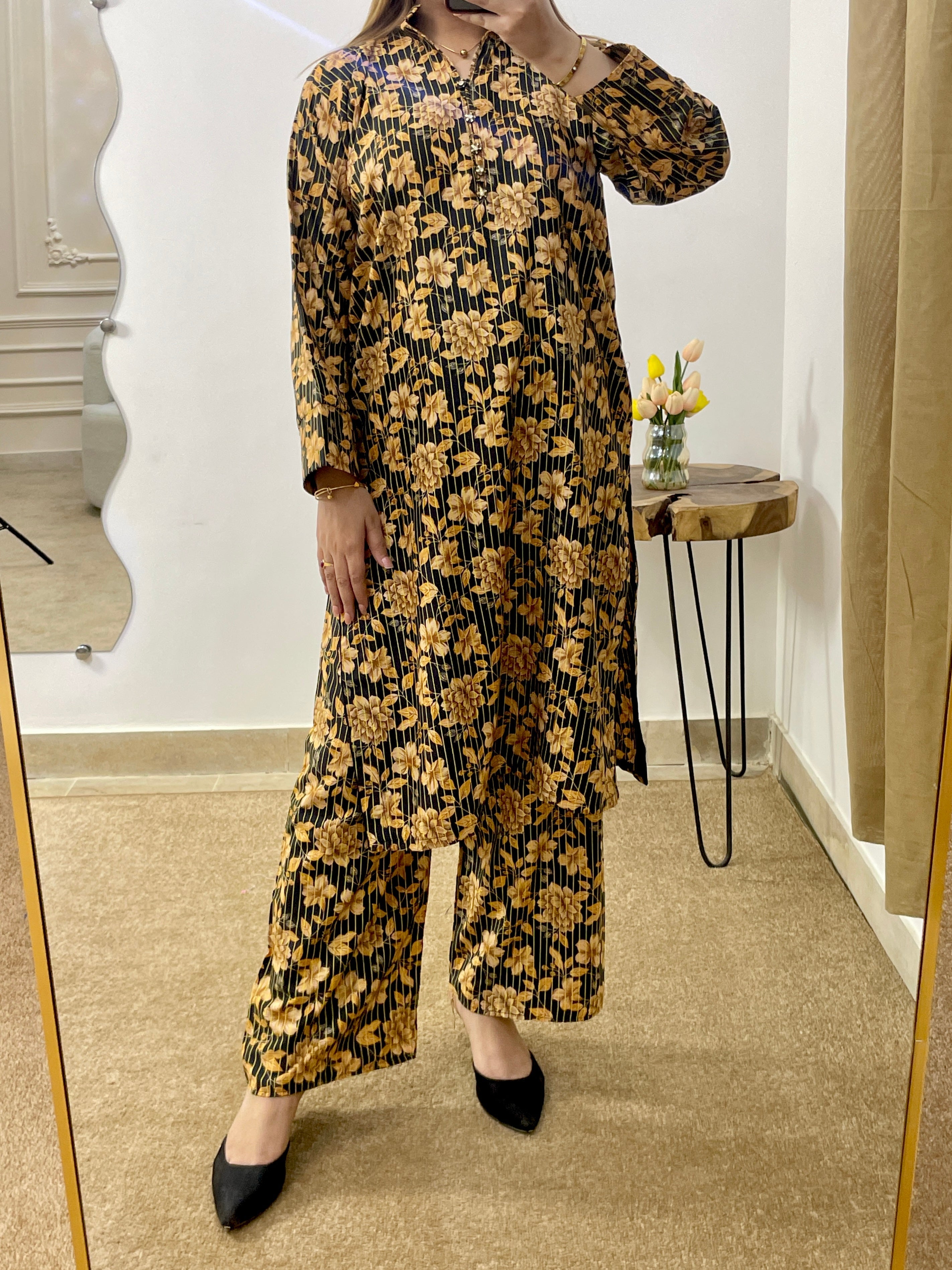 ROSE BLACK CO-ORD Set