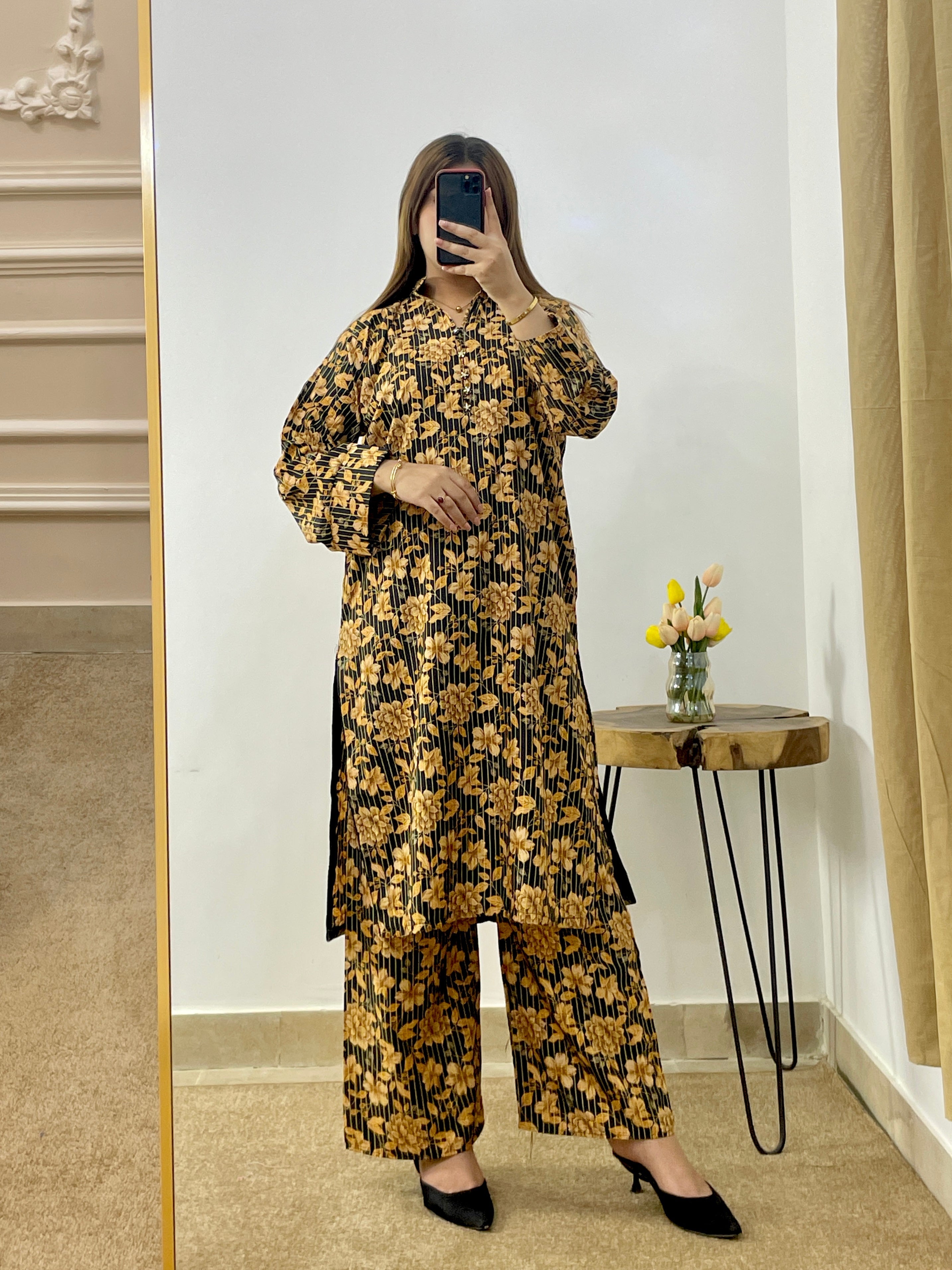 ROSE BLACK CO-ORD Set