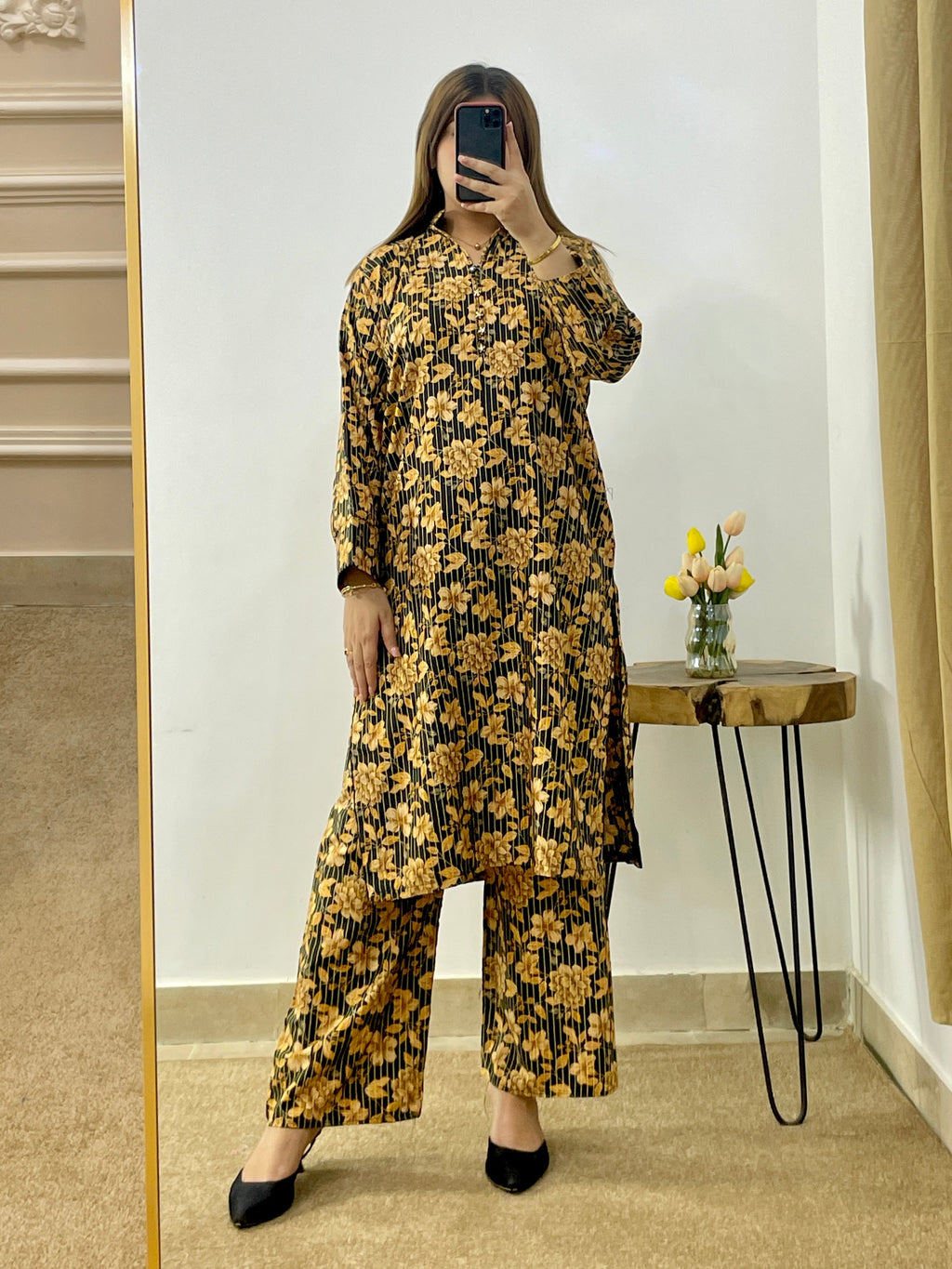 ROSE BLACK CO-ORD Set