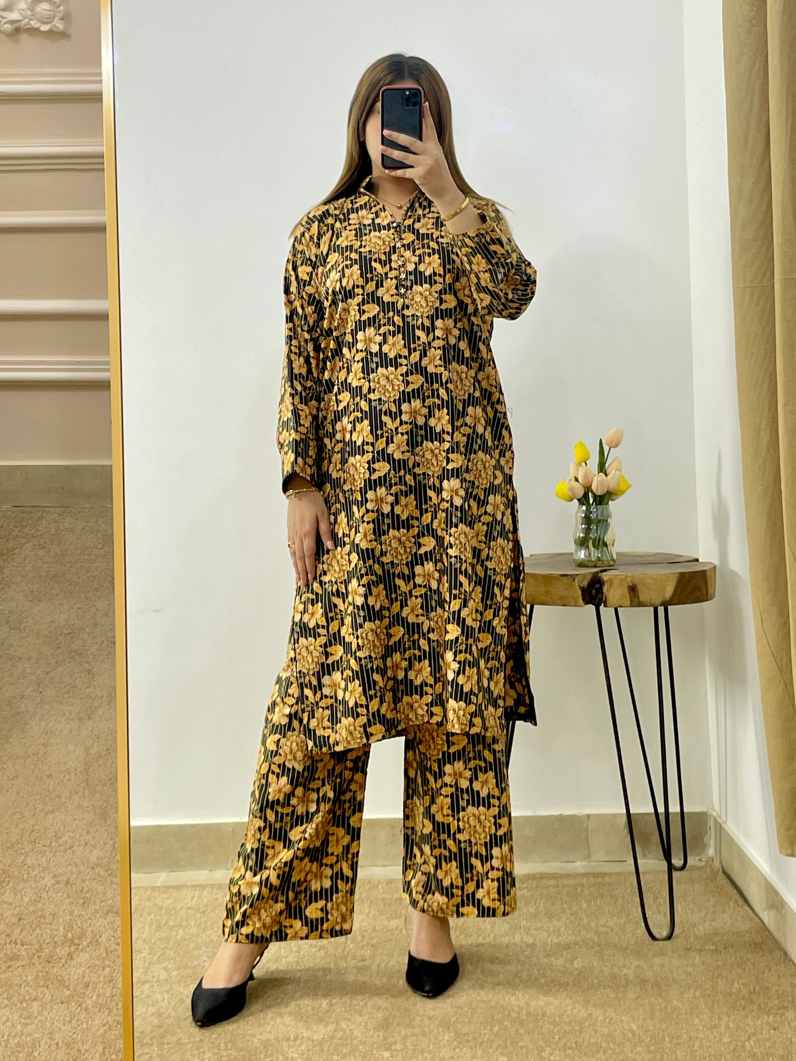 ROSE BLACK CO-ORD Set