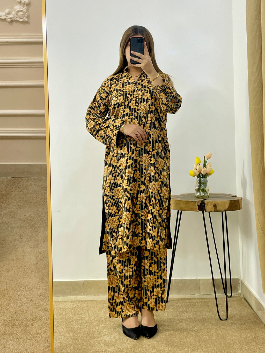 ROSE BLACK CO-ORD Set